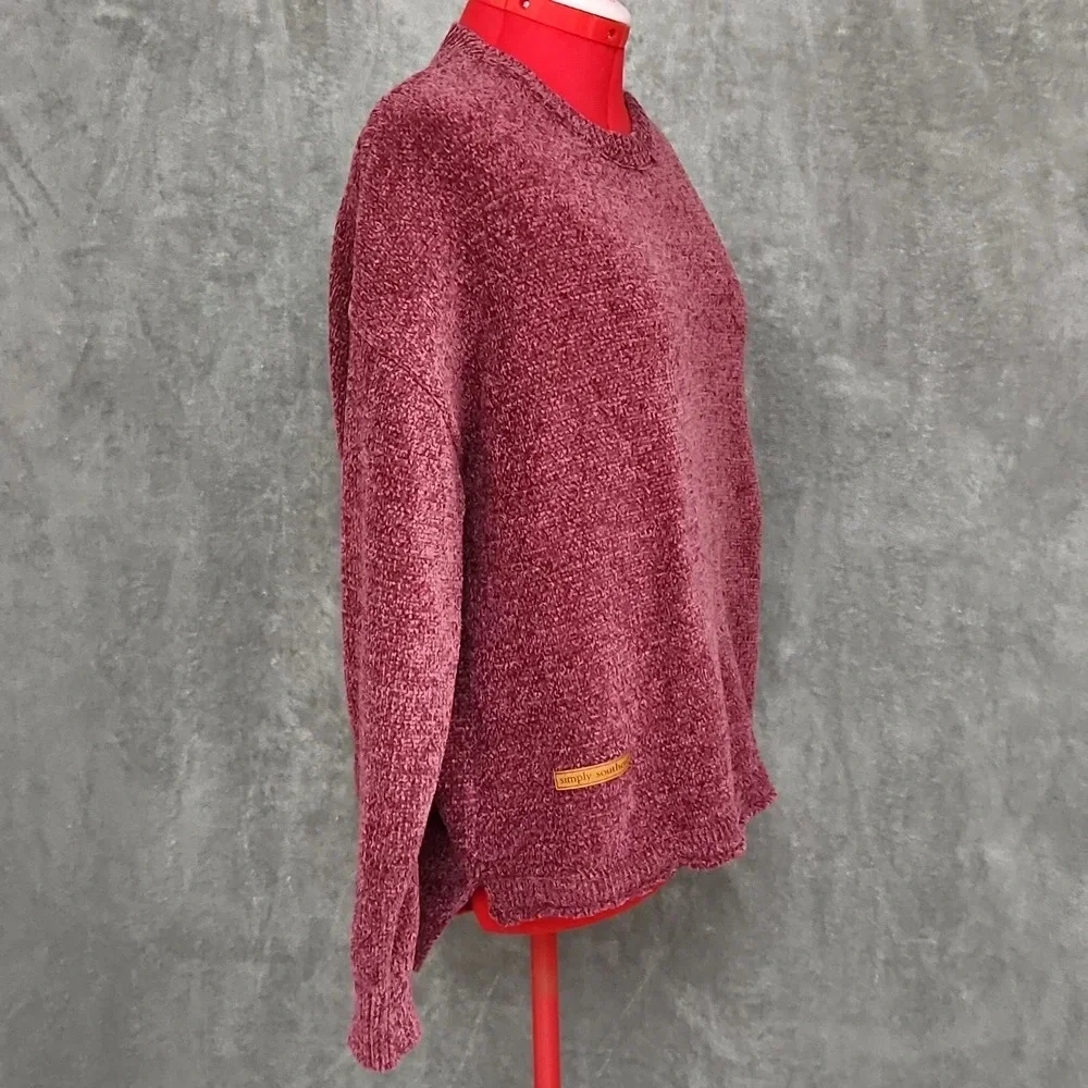 SIMPLY SOUTHERN purple knit sweater size XL - Picture 4 of 11